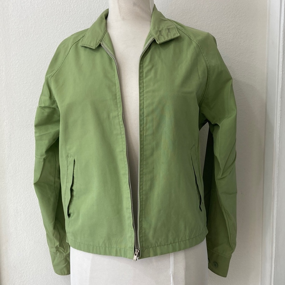 Vintage Cortina windbreaker jacket medium green 60s 70s Rockabilly